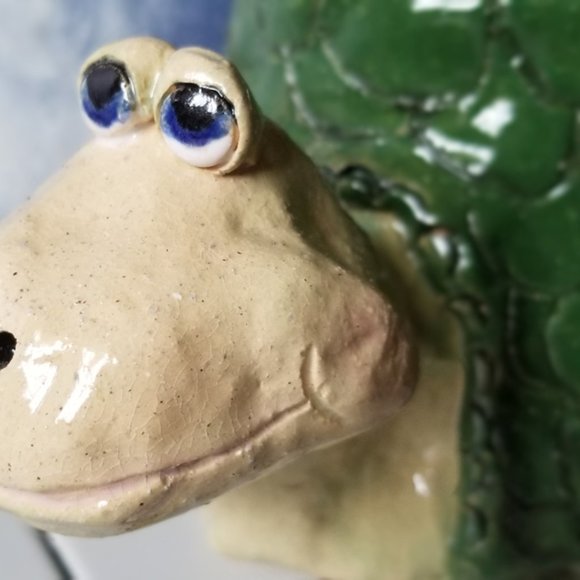 Turtle Planter with Barrel Cactus and Gift Card - Picture 5 of 7